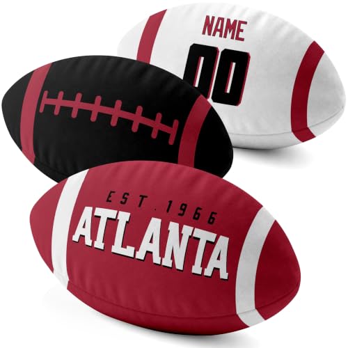 Image of ANTKING Atlanta Throw Pillow 2 Packs Custom Name Number Gifts | Personalized Gift for Youth for Birthday Christmas