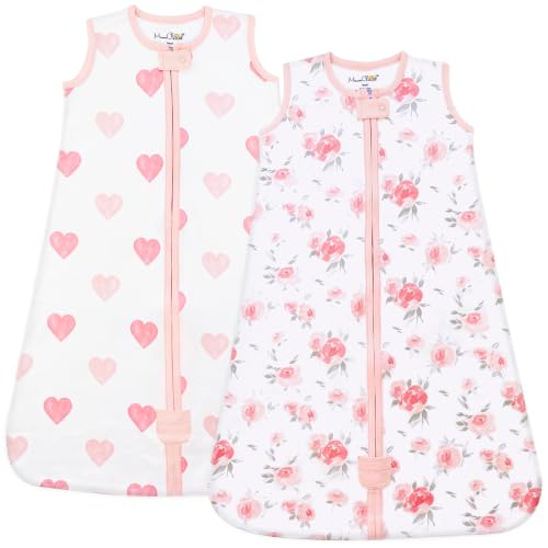 Organic Cotton Baby Wearable Blanket 0.5 TOG Sleep Sack 18-24 Months 2-Pack