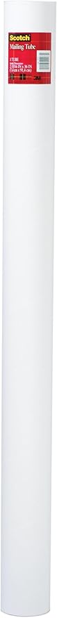 Scotch Mailing Tube, 1 Tube, 4 in x 48 in, Perfect Protection for Mailing and Storing Rolled Items, White (7982)