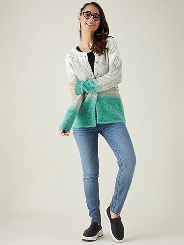 Image of Modeve Floral Print Round Neck Casual Women Sweater||Winterwear||