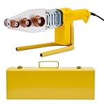 VonVVer Plastic Welder Machine 800W, Electric Pipe Welding Machine with 6 Die Heads, UK Plug Pipe Fusion Welder for PPR/PB/PE, Portable Plastic Welding Kit with Storage Box, 260°C Constant Temperature