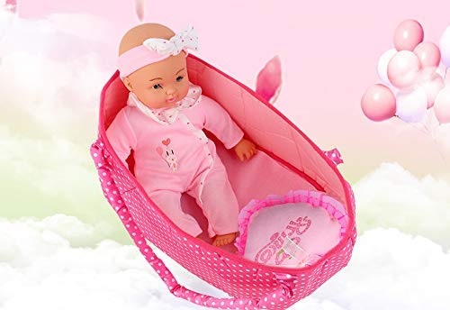 Huang Cheng Toys Alive Lovely Baby 12-inch Doll Cradle Blanket for Doll Carrier Pretend Play Toy (Without Dolls)