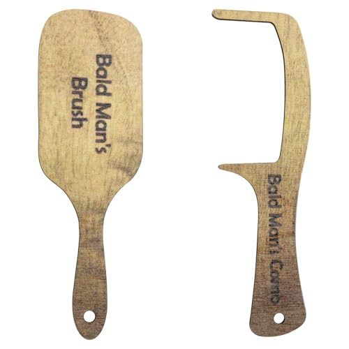 Bojueshaw 2PCS Bald Man Comb Joke Set Humorous Gift for Balding Men Prank Gift with Eco-Friendly Materials for Fun Gifting