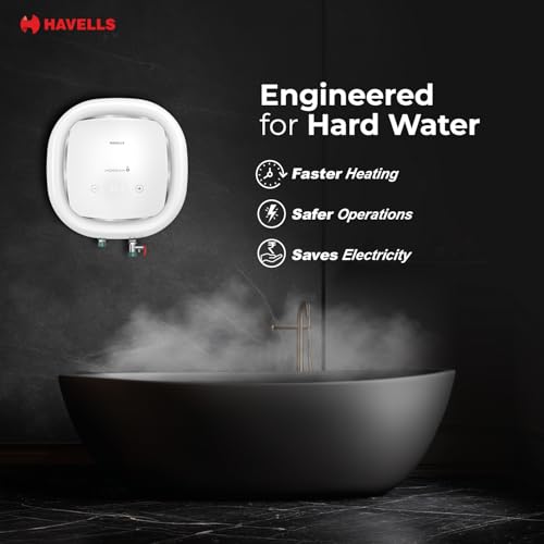 Image of Havells Adonia-i 15L Storage Water Heater(Geyser)|With Remote|Wi-Fi Control|Faster Heating|Safe to use|Saves electricity|Glass Coated Anti Rust Tank|Color Changing LED Indicator|Mcoloy Heating Element