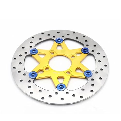 Disque de frein 245mm fixe 4 trous acier compatible moto Suzuki et Honda jaune