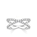 Produktbild THOMAS SABO Damen Ring Kugeln mit weißen Steinen Silber 925 Sterlingsilber TR2318-051-14