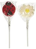 Fun Express Ladybug and Daisy Flower Character Suckers Lollipops - 12 Pieces