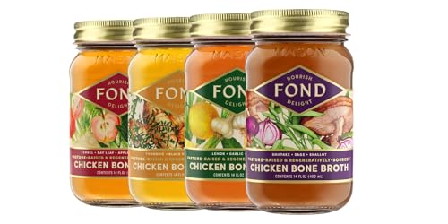 Comparison: Best Slow Cooker For Bone Broth 11 FOND Regenerative Pasture-Raised Chicken Bone Broth – Slow-Simmered Chicken Broth for Rich Flavor, Nutrient-Dense, Artisan Quality – 4 Different Flavors, Variety Pack – 14 oz (4-Pack)