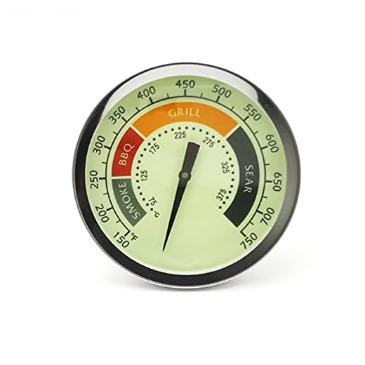 3 1/8” Large Upgraded BBQ Thermometer Gauge for Oklahoma Joe’s Smoker Grill & Most Charcoal Pellet Wood Pit Smoker Grills, 1/2 NPT Male Thread Temperature Gauge Replacement, Luminous Thermostat