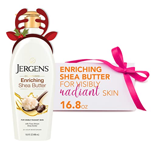 Jergens Shea Butter Deep Conditioning Moisturizer, 3X More Radiant Skin, 16.8 Ounces, with Pure Shea Butter, Dermatologist Tested (Packaging May Vary)