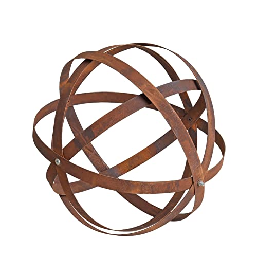 ESTEXO Edelrost Dekokugel Rostkugel Gartenkugel Kugel Metallband Bandeisen Gartendeko Rost Metall – Bild 4