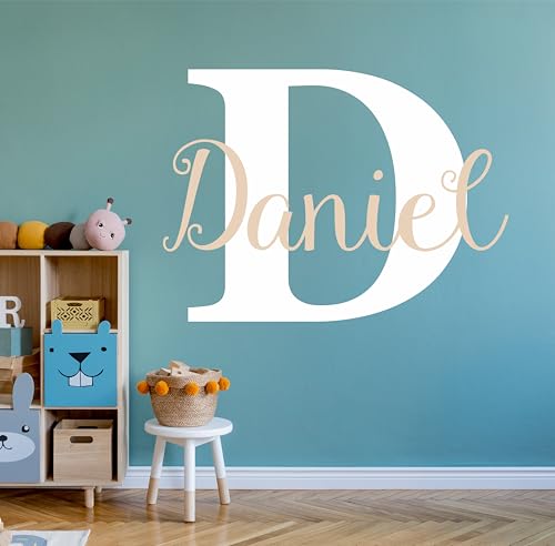 Vinilo decorativo personalizado para pared con nombre miniatura 6