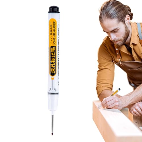 Wpsagek Tieflochmarker, Mehrzweck-Langmarkierstift, Konstruktionsmarkierer, Markierungswerkzeug, professionelle Marker, Tintenmarkierstifte