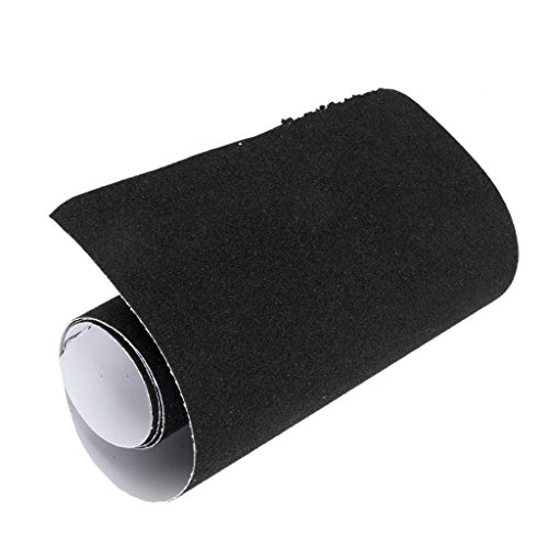 SGerste - Cinta de agarre antideslizante para monopatín y longboard, para tabla de surf y snowboard, negro