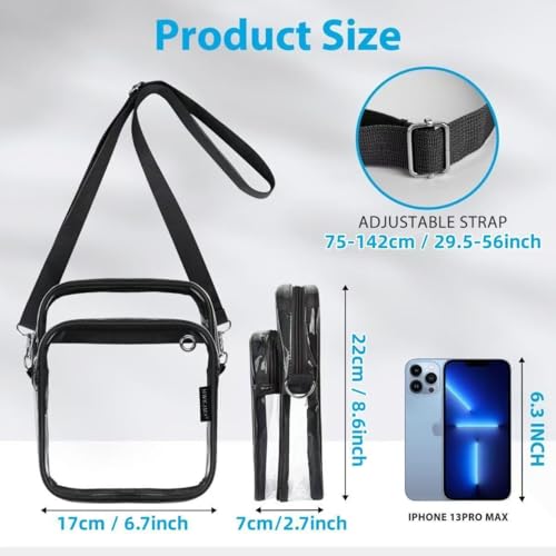 Stadium Event Clear Bag - Women's Clear Shoulder Bag, Stadium Crossbody Bags for Concerts and Sporting Events3
