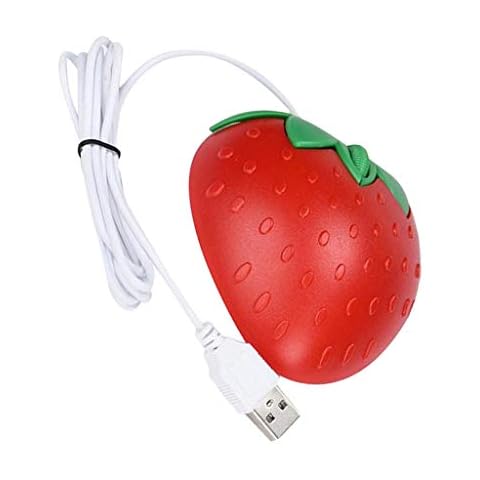 KESOTO Strawberry Type Optical USB Wired Gaming Mouse Mice For PC Laptop Plug & Play Cover