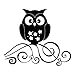 kleb-Drauf | 1 Eule | Schwarz - glänzend | Autoaufkleber Autosticker Decal Aufkleber Sticker | Auto Car Motorrad Fahrrad Roller Bike | Deko Wrapping Tuning Styling Stickerbomb