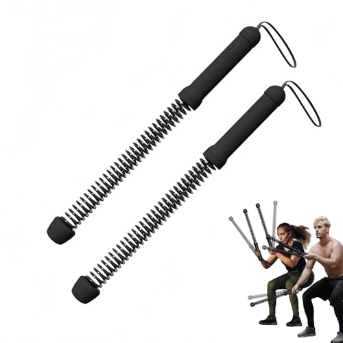Ropeless Battle Ropes 2PC with Non-Slip Handles Black