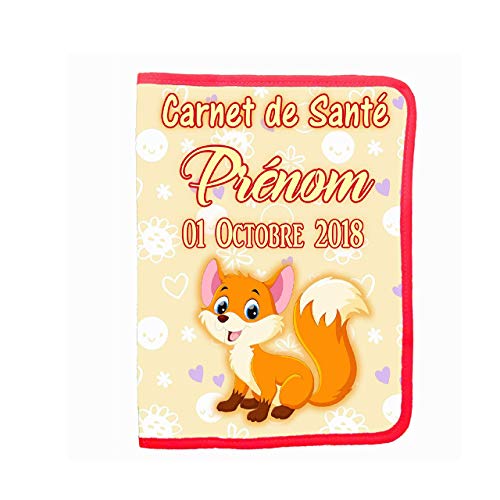 Protege Carnet De Sante Renard Bebe Personnalise Prenom Date Naissance Bebe Ref 32 Amazon Fr Produits Handmade