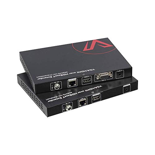 rs232 auto switch - AV Access VGA HDMI Extender (HDBaseT) with auto-Switch, 4K60Hz Over Cat5e /6a, 70m(230ft)1080P, 40m(130ft)4K, PoE, Bi-Directional IR+RS232, PCM7.1, TrueHD, DTS-HD Master Audio, Atmos, DTS:X