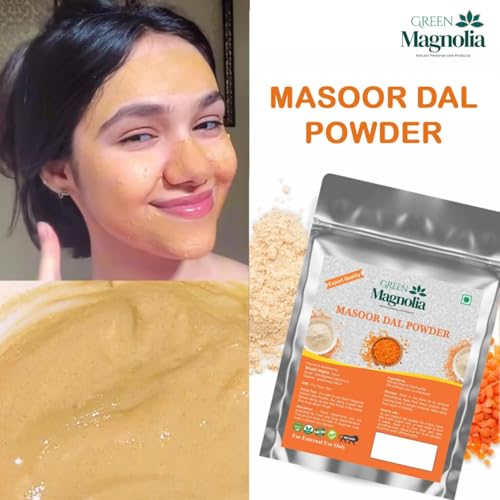 Image of Masoor Dal Powder for Face & Skin Pure & Natural Red Lentil Powder No Chemicals No Artificial Color Ideal For Skin Cleansing Exfoliation & Tan Removal (150gm)