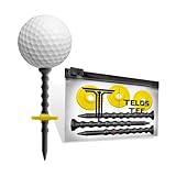 YATTA GOLF Telos Premium Golf Tees – Adjustable Golf Tees – Tee Off with Greater Consistency and Shoot Better Scores - Unbreakable Golf Tees – Lasts The Average Golfer A Season (3 Pack, Sunny Yellow)