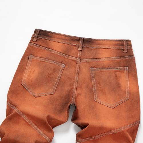 Men's Jeans Biker Straight Ripped Distressed Destroyed Denim Slim Casual Pants Stretch4