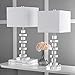 SAFAVIEH Lighting Collection Modern Deco 28-inch Bedroom Living Room Home Office Desk Nightstand Table Lamp Set of 2 (LED Bulbs Included)