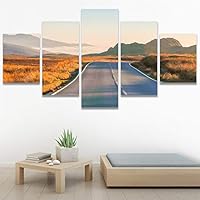 SIGNWIN 5 Panel Canvas Wall Art Modern Art Contemporary Country Dramatic Multicolor Photography Scenic for Home Decorations Ready to Hang - 60
