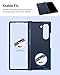 Caseology Parallax for Samsung Galaxy Z Fold 6 Case, [Hinge Protection Included] Full-Body 3D Ergonomic Protection (2024) - Midnight Blue