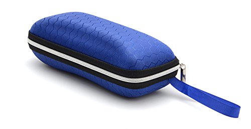 Dosige Funda de Gafas con Cremallera y Concha Dura EVA para Gafas de Sol, Gafas de Lectura Size 17 * 7 * 5cm (Azul)