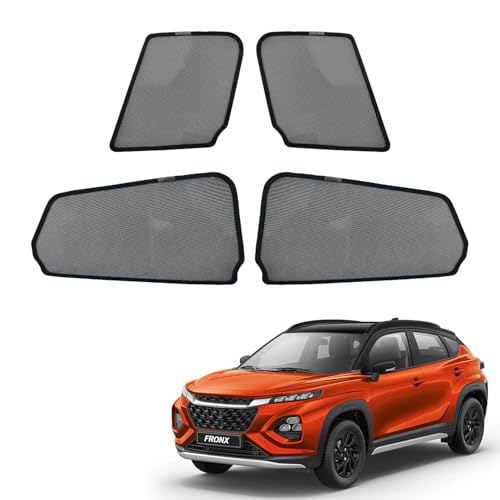 Image of Maruti Suzuki Fronx Magnetic Sun Shades /Curtains - Set of 4pcs (Row A /B) Suitable for Fronx 2023 Onwards