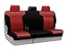Coverking Custom Fit Rear 60/40 Bench Seat Cover for Select Honda Pilot Models - Premium Leatherette 2-Tone (Red with Black Sides)