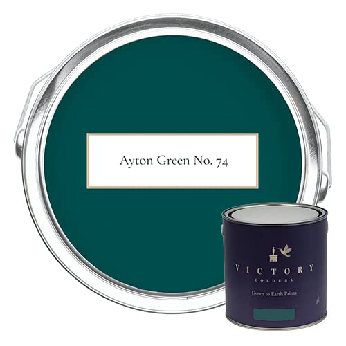 Victory Colours Ayton Green | Dark Green Paint - 2.5 Litres - Kitchen/Bathroom Emulsion (Soft Sheen)