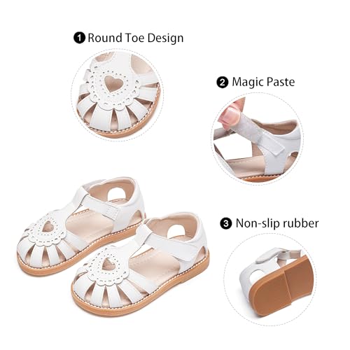 Image of GINFIVE Toddler Girls Sandals Girls Toddler Sandals Little Girls Kids Shoes