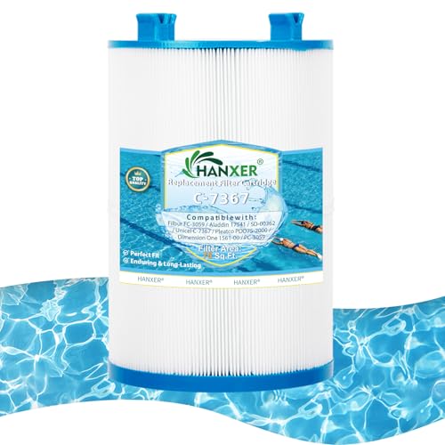 HANXER® C-7367 Spa Filter Cartridge Replaces for Dimension One Spa 1561-00, PDO75-2000, Filbur FC-3059, PDO75-2000, Baleen Filters AK-60035, 70759, 75 Sq.Ft Spa Hot Tub Filter, 1 Pack by HANXER - Used condition - CA$37.79