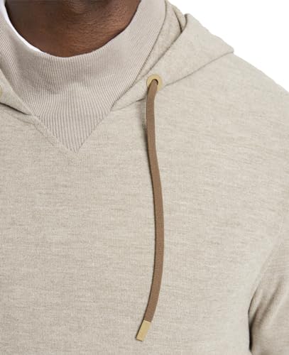 Kenneth Cole Mens Pullover Knit Hoodie Sweater Small Light Brown3