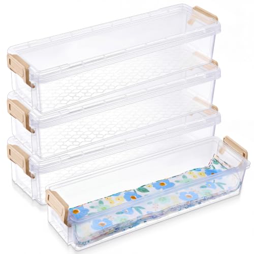 Image of Tioncy 4 Pcs 13 x 4 x 3 in Fabric Strip Case, Gold