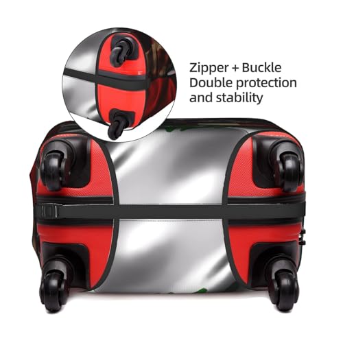 Travel Luggage Cover Combined Lebanese And Usa Flag Fashion Washable Baggage Suitcase Protector Fit For Luggage Small3