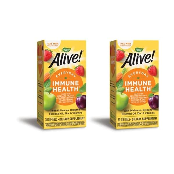 Nature’s Way Alive! Everyday Immune Health Supplement*, 30 Softgels (Pack of 2)