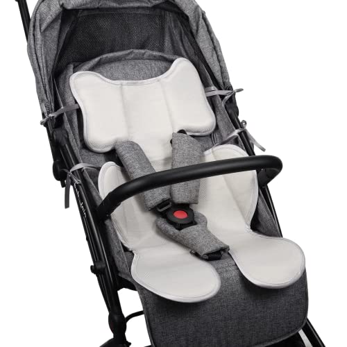 Luchild Colchoneta Silla Paseo Universal Colchoneta para Cochecito y Carro Bebe Transpirable Cojín Cómodo Respirable del Niño- Gris Oscuro Cover