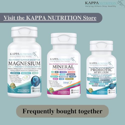 (120 Capsules), 2,253mg Per Serving, Providing 420mg Elemental Magnesium, L-Threonate, Bisglycinate Chelate, Malate, from Kappa Nutrition. - Image 4