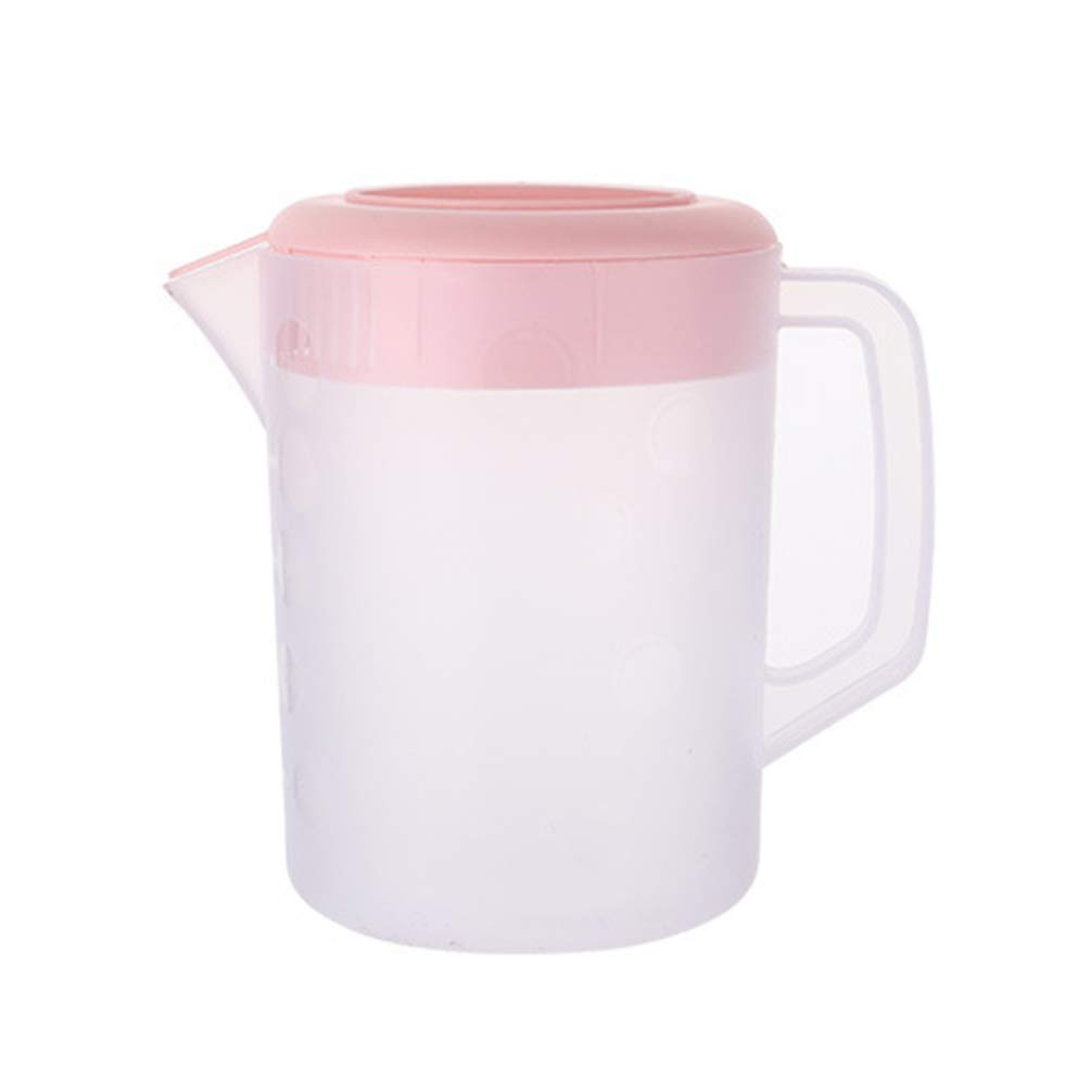 UPKOCH Round Clear Plastic Pitcher Jug with Lid for Water Iced Tea Beverages