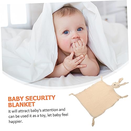 Kisangel Puur Katoen Rustgevende Handdoek Taggy Deken Voor Baby'S Speelgoed Voor Baby Cartoon Deken Konijn Speelkleed Katoen Lovey Deken Bunny Badhanddoeken Rustgevende Zintuiglijke - Afbeelding 8