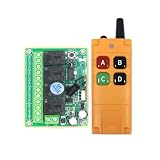 Interruttore senza fili a 4 canali, 12 V, 24 V, per controllo dell'accesso, telecomando, per cancello da strada, con telecomando industriale impermeabile (24 V)