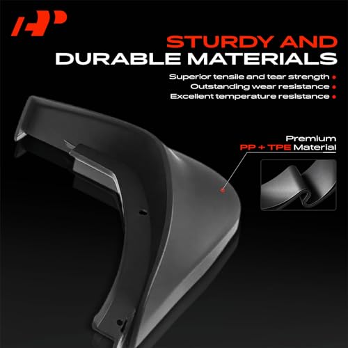 Image of A-Premium Mud Flaps Compatible with Audi | for Audi A6 2006-2011 Sedan, No Drilling Required Mud Guards with Hardware Accessories, Set of 4 Front and Rear