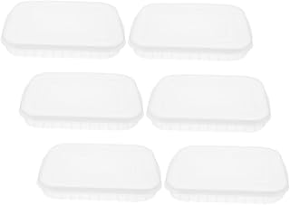 Cabilock 6Pcs Refrigerator Bacon Storage Container Multi Functional Meat Keeper for Fridge Organization Transparent Food Storage Box for Shrimp Chicken Fish and More