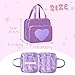 LoDrid Doll Case Compatible with Unicorn Academy 9.5-inch Dolls with 6 Transparent Pockets, Storage Tote Bag with Front Pocket and Handle, Purple, Bag Only