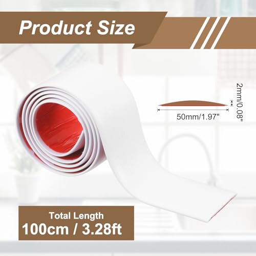 Bande de transition de sol en vinyle PVC adhésive blanche 2m x 5cm - 3