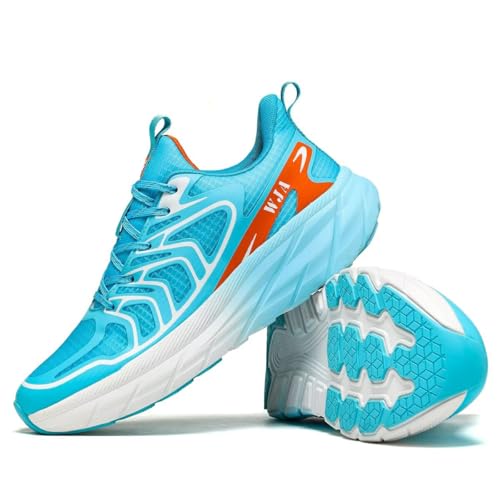 Image of WJA Men's Road-Running-Shoes Walking Fashion Athletic Sneakers Comfort Lightweight Working Gym Mesh Shoes.